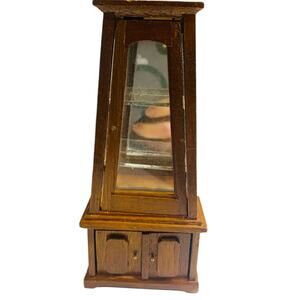 Vintage Price Miniature Dollhouse A-Frame Curio Cabinet Glass Mirrors